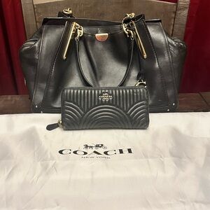 Coach bag with matching wallet